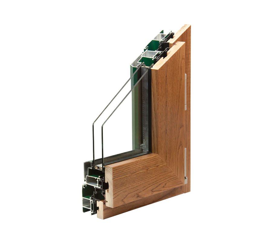 aluser wood aluminium window frames internal profile