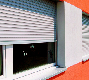 Electric roller shutters in Aluminium white recessed guides for Renovated Condominium