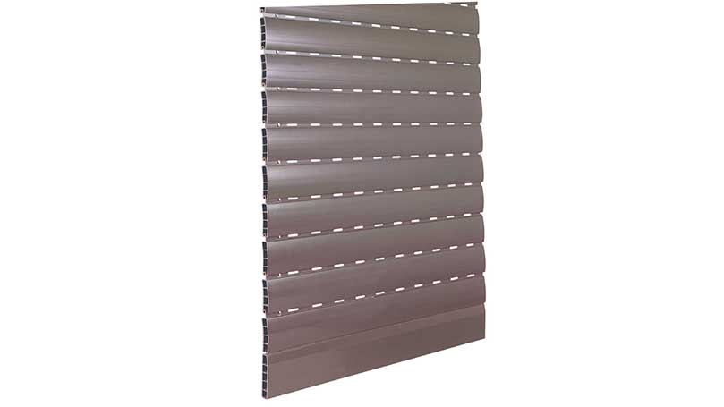 Hail-proof pvc rolling shutters dark grey colour