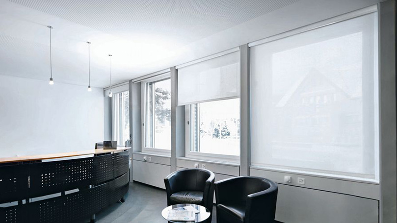Light Roller Blinds for Interior use in an Office Building