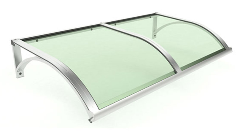 aluminium roofing Classic Model with alternate brackets and coloured plastic panel