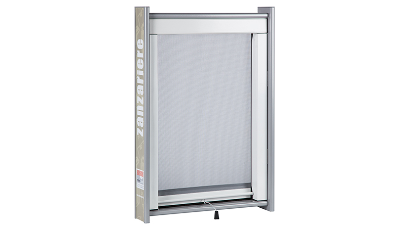 Spring vertical mosquito screens with snap fastener