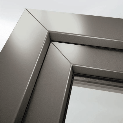 metallic finishing of aluser pvc window and door profiles