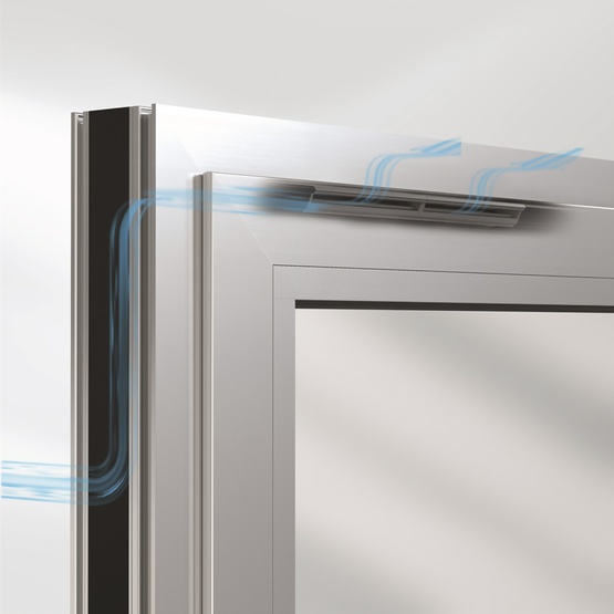 schuco ventoair system for aluminium windows and doors to allow internal ventilation