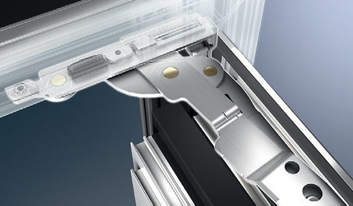 schuco avantec system for aluminium frames to obtain concealed hinges