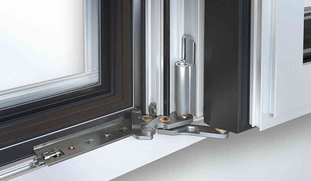 integrated hinge system for schuco windows and doors for maximum visual cleanliness