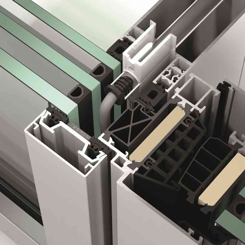 dettaglio profilo schuco facciate continue sistema fws 50