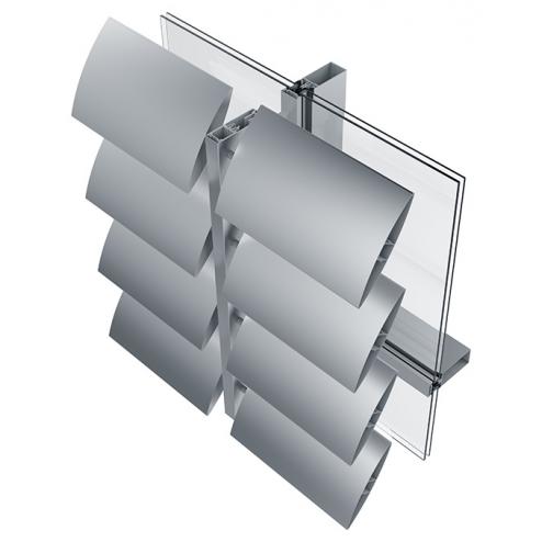 aluminium shading sunshades that can be integrated with photovoltaic panels