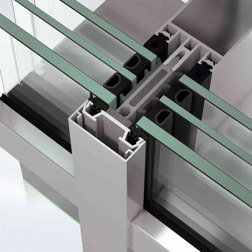 schuco profile curtain wall system fws 50