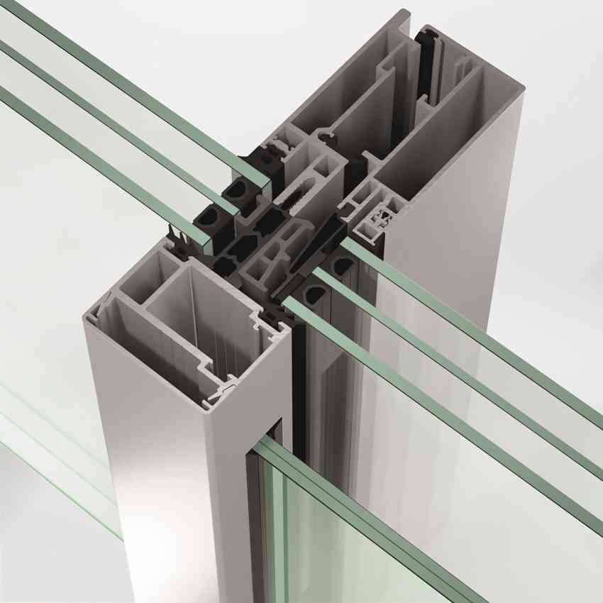 schuco curtain wall system fws 60 profile detail