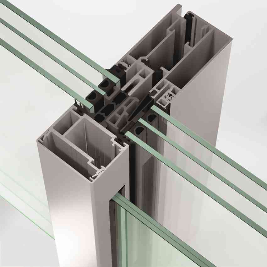 dettaglio profilo schuco facciate continue sistema fws 60