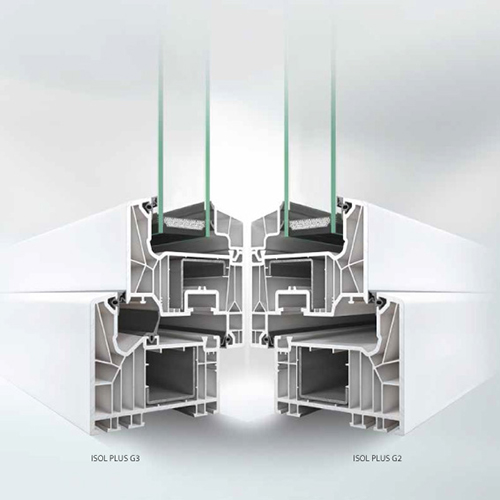 thermal insulation of pvc windows explained through a profile section