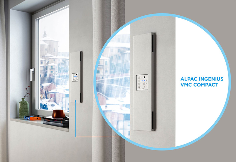 Monoblocco Alpac termoisolante con VMC integrata per un ricambio d'aria continuo e automatico