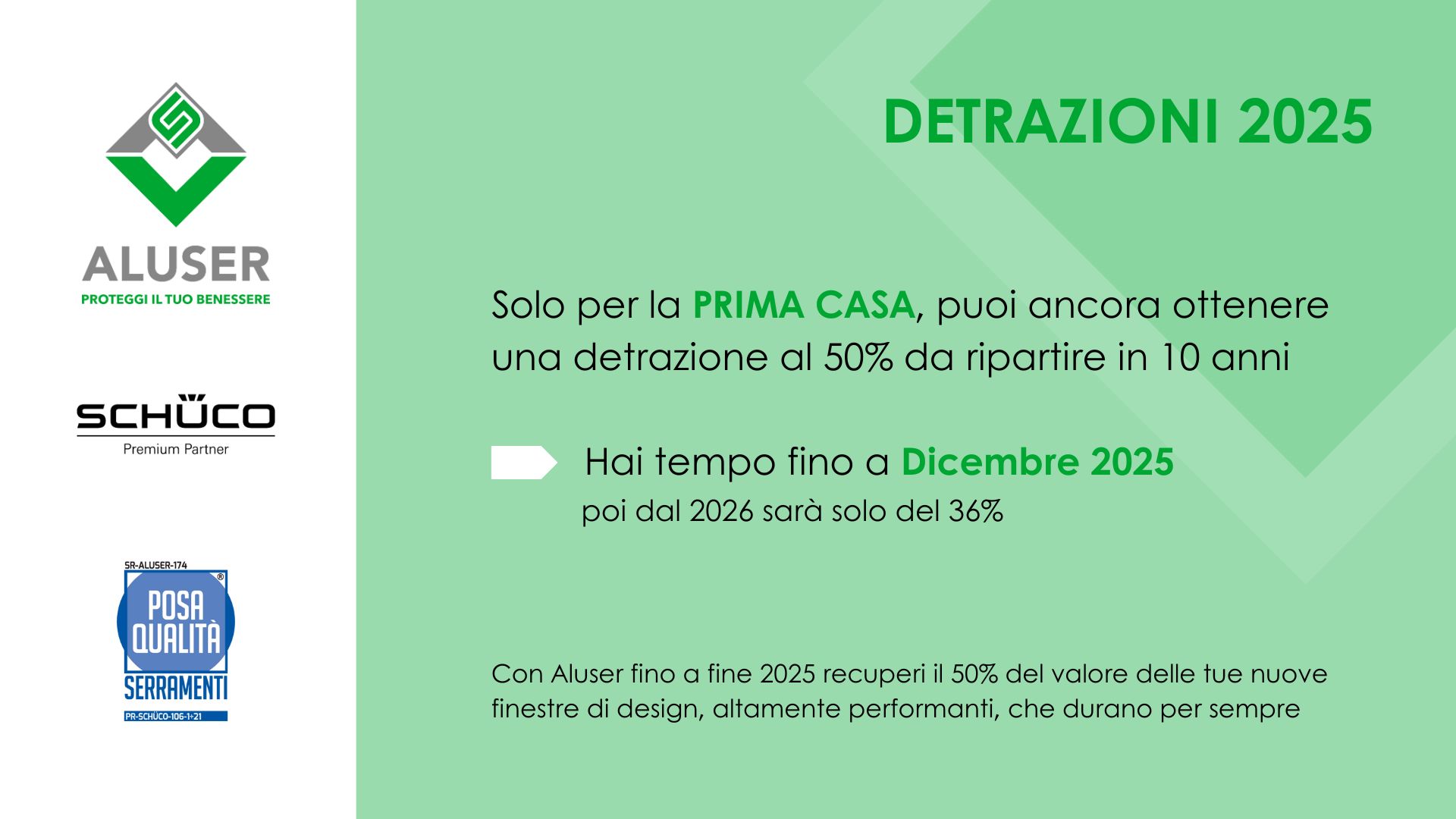 Detrazioni fiscali infissi e serramenti 2025