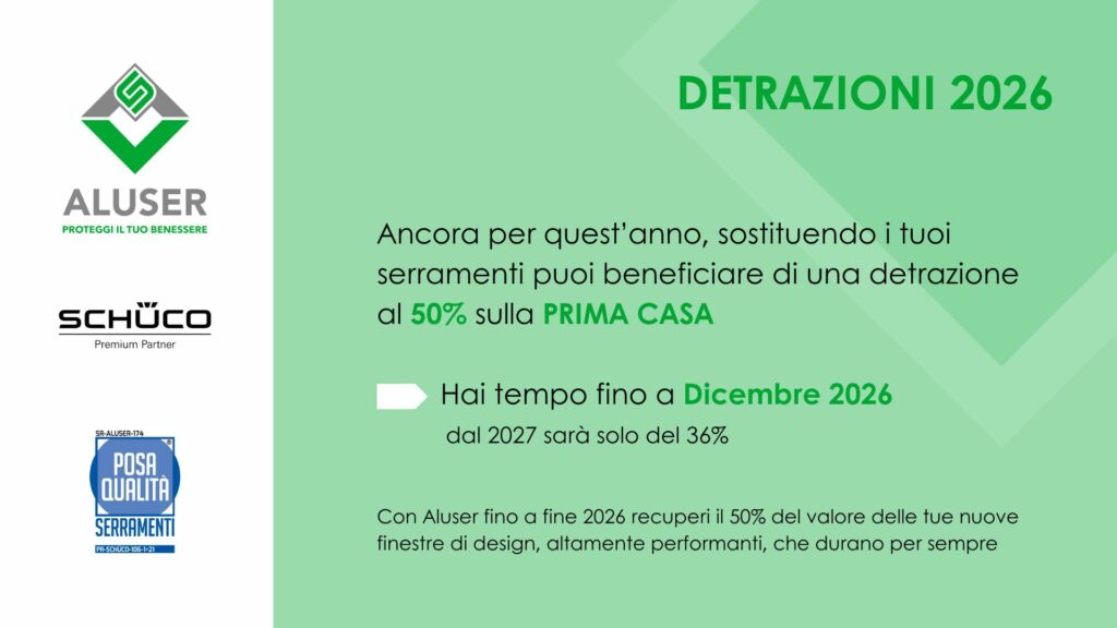 Detrazioni fiscali infissi e serramenti 2026